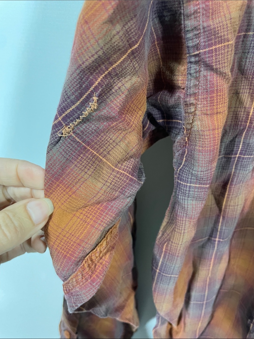 Patagonia Orange and Brown Plaid Flannel Shirt - Picture 4 of 4